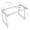 HBTH005 - Bàn làm việc 140x70 Trapeze II Concept lắp ráp