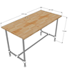 Bàn làm việc 100x60 hệ Pipe Concept lắp ráp