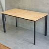 Bàn làm việc 140x70cm chân sắt lắp ráp hệ Oval Concept gỗ cao su HBOV005