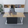 BGD68042- Bàn giám đốc Queen 80x160cm gỗ cao su chân sắt