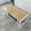 BGD68044 - Bàn giám đốc 80x160cm gỗ cao su chân sắt chữ T