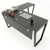 HBTC016 - Bàn chữ L 140x140 Trapeze Concept lắp ráp