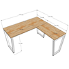 HBTC018 - Bàn chữ L 150x140 Trapeze Concept lắp ráp
