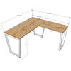 Bàn chữ L 140x140 Trapeze Concept lắp ráp
