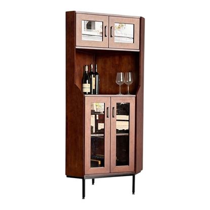 Tủ Rượu góc tường gỗ cao su 60x60x180cm - KGT68035