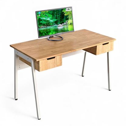 Bàn làm việc Mozo gỗ cao su chân sắt -  BD68138
