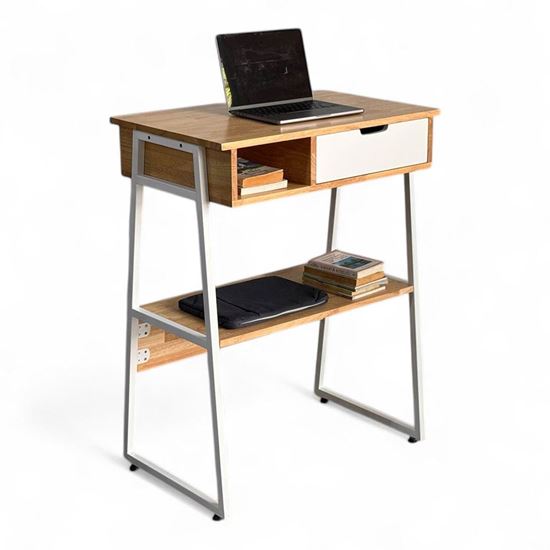 Bàn đứng Woba gỗ cao su chân sắt - STD68043