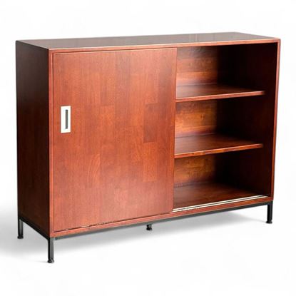 Tủ gỗ Cao Su cửa lùa 120x37x90cm -  KTB68204