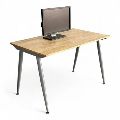 Bàn làm việc 120x70cm gỗ cao su chân sắt hệ Cone - HBCO069