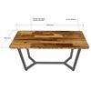 Bàn ăn TOGI gỗ Tràm chân sắt 160x80cm - BA68211