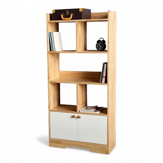 Kệ sách LAMI gỗ cao su 70x30x150cm - KS68292