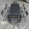 Bộ bàn 180cm và 8 ghế sắt ngoài trời - CBNT003
