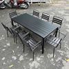 Bộ bàn 180cm và 8 ghế sắt ngoài trời - CBNT003