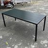 Bàn ngoài trời 180x80cm chân sắt gỗ cao su - BNT003