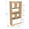 Kệ sách LAMI gỗ cao su 70x30x150cm - KS68292