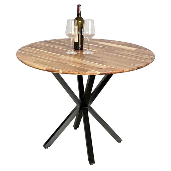 Bàn tròn 100cm gỗ Tràm chân sắt - BA68215