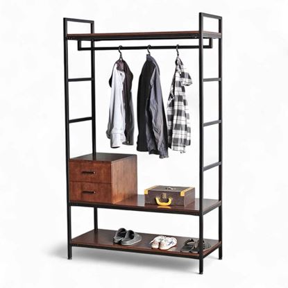 Tủ quần áo 120x50x200cm gỗ cao su KQA68065