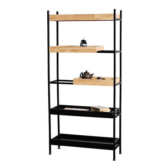 Kệ ray trượt 5 tầng 82x30x170cm gỗ cao su KS68283