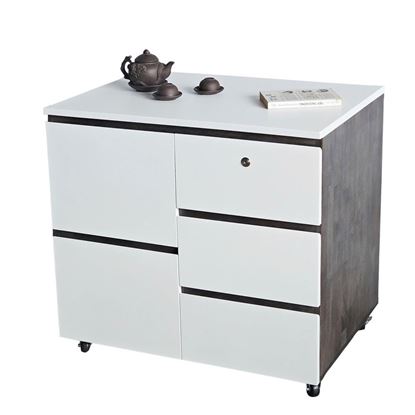 Bàn đảo bếp di động 80x50x75cm gỗ cao su KB68052