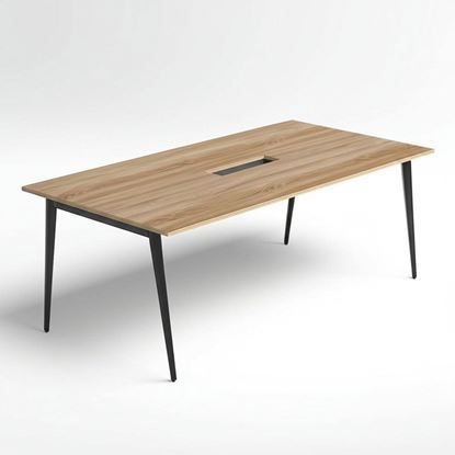 Bàn họp 180x90cm gỗ plywood hệ Tứ Giác Côn HBDI012