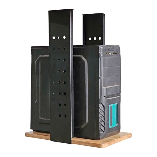 Giá treo thùng CPU gỗ cao su khung sắt KCPU68020