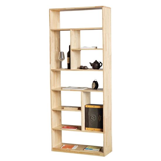 Kệ sách đứng 80x30x200cm gỗ cao su KS68286
