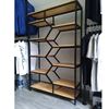 Kệ sách trang trí BEE-SHELF khung sắt gỗ cao su KTB68049