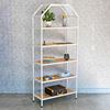 Kệ sách trang trí HOME-SHELF khung sắt gỗ cao su KTB68051