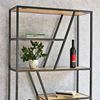 Kệ sách trang trí TRAP-SHELF gỗ cao su  KTB68044