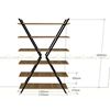 KS68034 - Kệ sách chữ X -120x37x180 (cm)