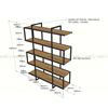 Kệ trưng bày S-SHELF khung sắt gỗ cao su KTB68032