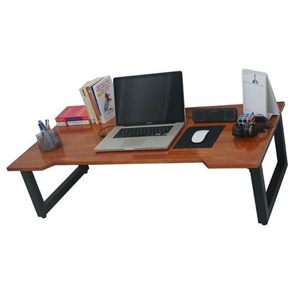 Bàn làm việc ngồi bệt 120x60cm gỗ cao su chân gấp SPD68001