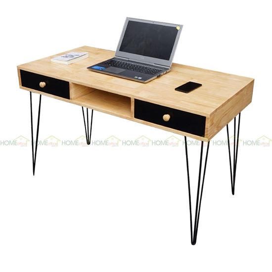 Bàn làm việc có ngăn kéo 120x60cm chân sắt Hairpin BD68036