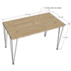 SPD68067 - Bàn làm việc SimpleDesk gỗ thông chân cách điệu 120x60x75 (cm)