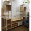 Kệ tivi có kích thước tổng thể 2m, kích thước bàn tivi 1m2 phù hợp với nhiều kích thước TV
