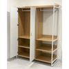 Tủ quần áo 2 cánh kết hợp kệ treo đồ 140x55x200cm gỗ cao su TQA68001