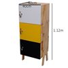Bộ 3 tủ cá nhân cửa khóa xếp chồng 40x40x112cm gỗ cao su HOTK68004