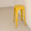 Ghế cafe tolix cao không lưng nhiều màu (màu vàng) (117cmx30cmx30cm)