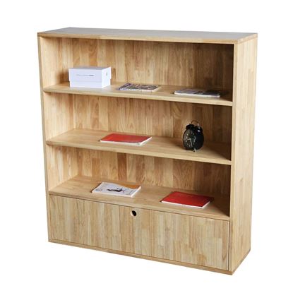 Kệ sách có ngăn kéo 98x30x106cm gỗ cao su KS68289