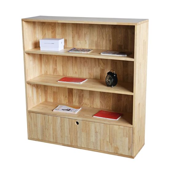 Kệ sách có ngăn kéo 98x30x106cm gỗ cao su KS68289