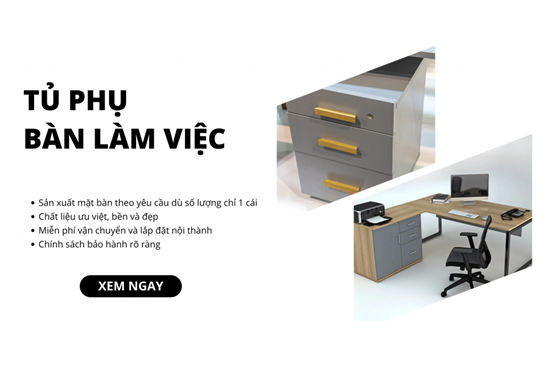 Tủ phụ bàn làm việc là gì? Vì sao nó là giải pháp tối ưu cho văn phòng