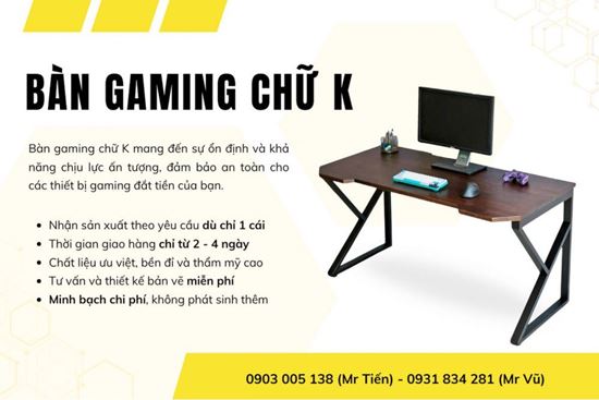 Top 10 mẫu Bàn Gaming Chữ K lắp ráp ngàm bán chạy 2025