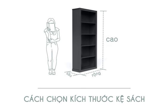 Kích thước kệ sách theo tiêu chuẩn là bao nhiêu?