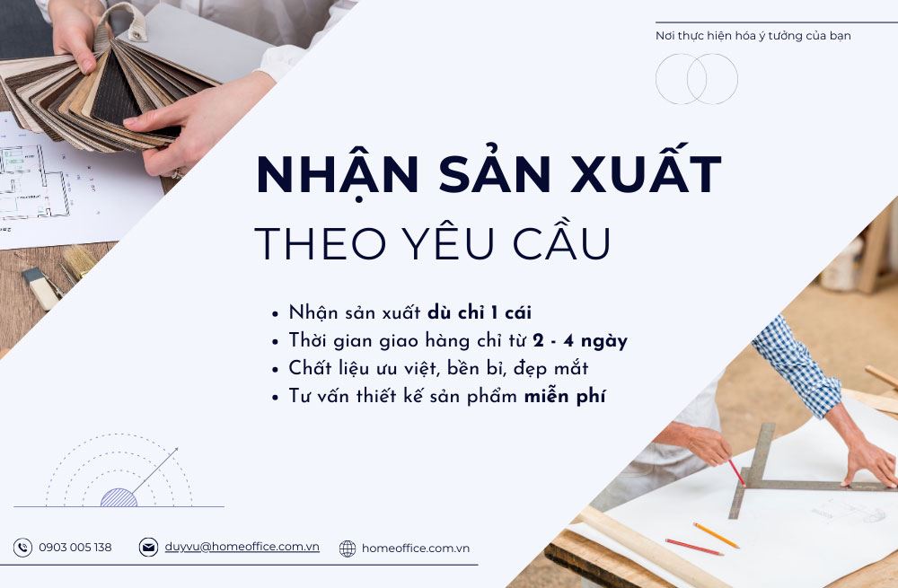 Nhận thiết kế thi công sản xuất sản phẩm nội thất  theo yêu cầu