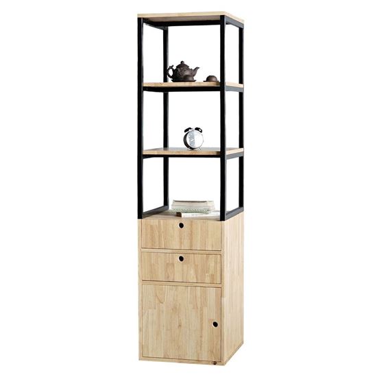 Kệ sách có ngăn tủ 40x50x180cm gỗ cao su KS68276