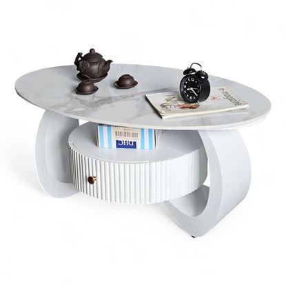 Bàn sofa hình Ellipse 100x60cm đá ceramic TT68314