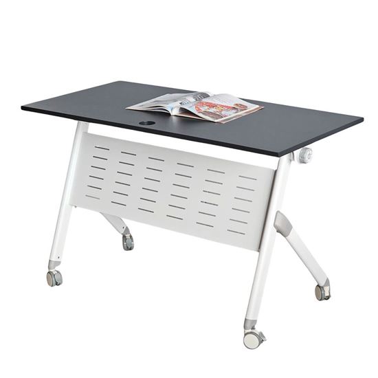 Bàn đào tạo gấp gọn 120x60cm gỗ cao su SPD68232