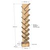 Kệ sách hình cây 40x20x220cm gỗ cao su KS68275
