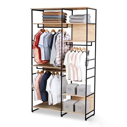 Tủ quần áo 146x55x250cm gỗ cao su KQA68063