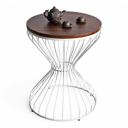 Bàn cafe tròn 60x60cm gỗ tràm CFD68241